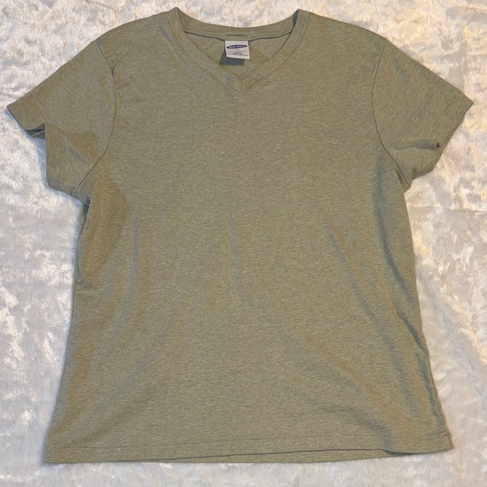 Old Navy Olive Green V-Neck Tee